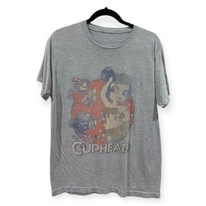 Vintage Retro Cuphead T-Shirt Gray